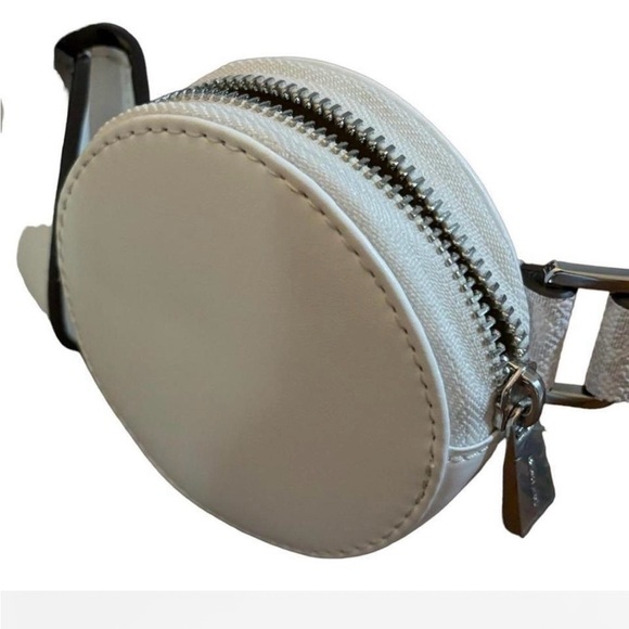 MICHAEL KORS White Leather Logo Belt Bag Fanny Pack - L/XL - Picture 5 of 5